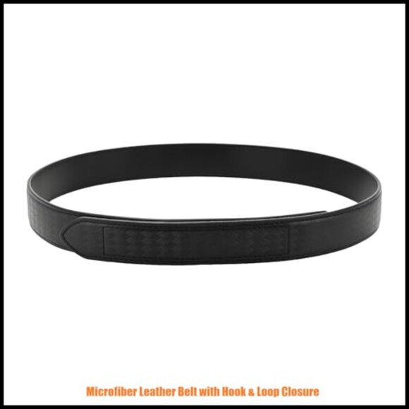 Scratch Proof Genuine Leather Belt Hook & Loop Closure 1 3/8\